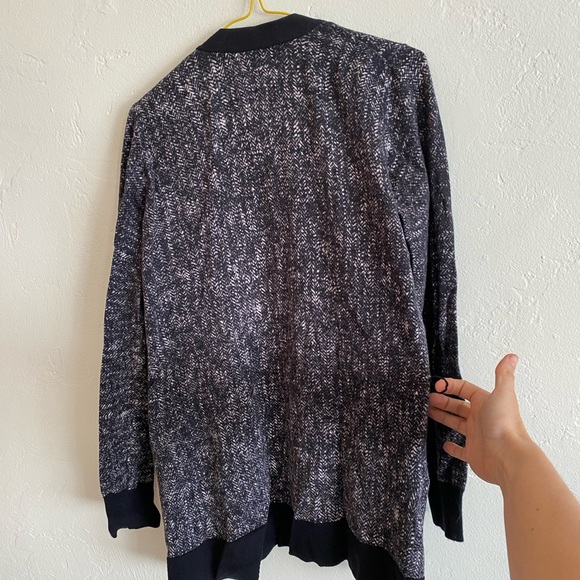Michael Kors Cardigan Black White Silver Button Up Casual Work Wear Small - Picture 5 of 9